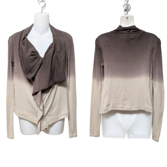 C KEER Ombre Asymmetrical Ruffle Cardigan S - Picture 7 of 7